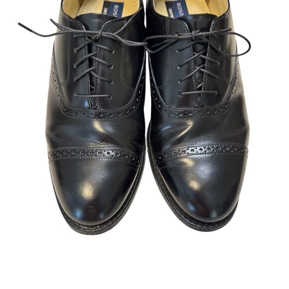 Bostonian Men Impression Cap Toe Oxford Wide Black Leather Shoes Size 8.5 EEE/E - Picture 2 of 7